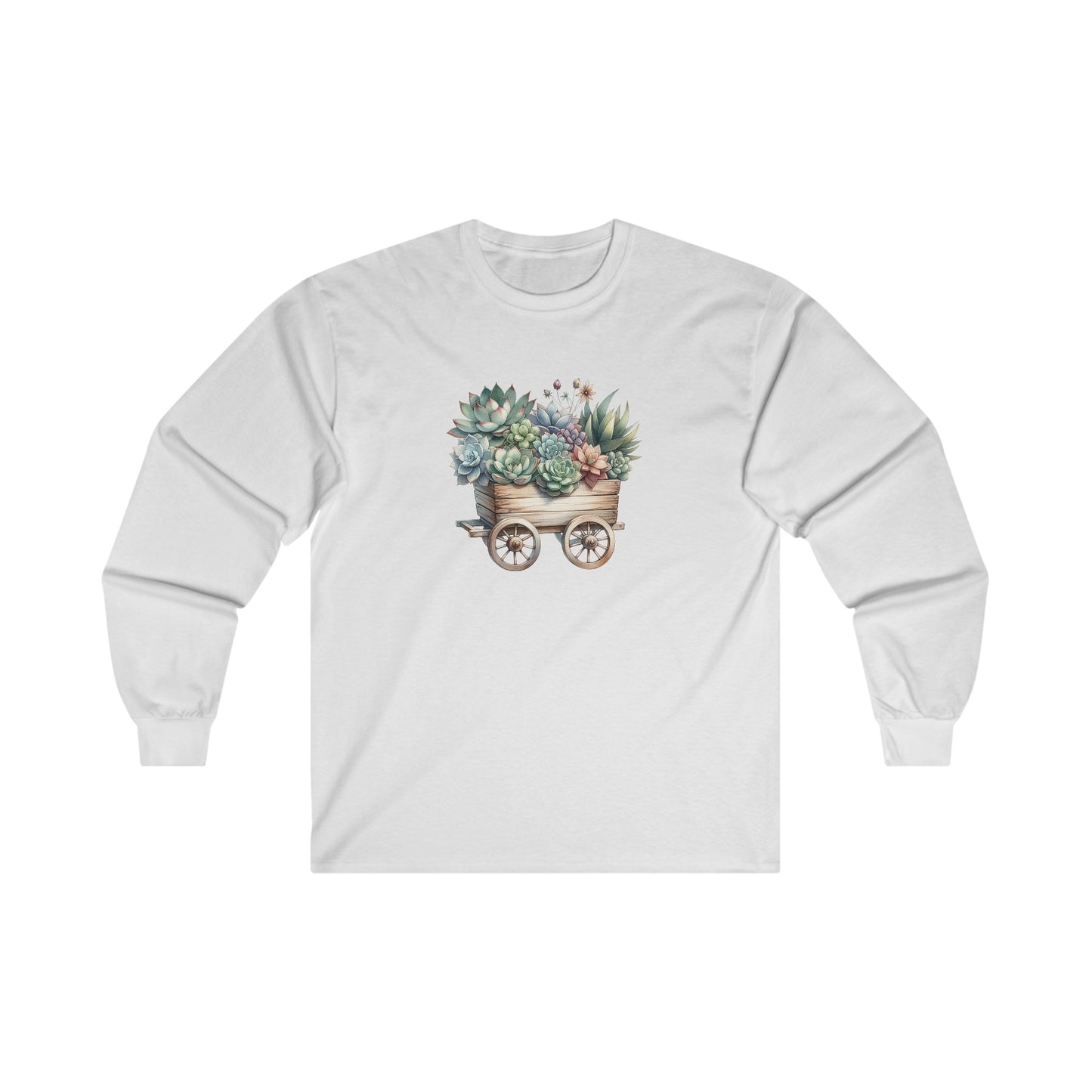 Succulent Wheelbarrow Long Sleeve Tee
