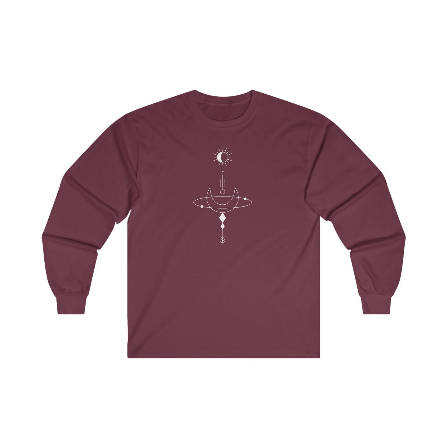 Linear Sun and Moon Long Sleeve Tee