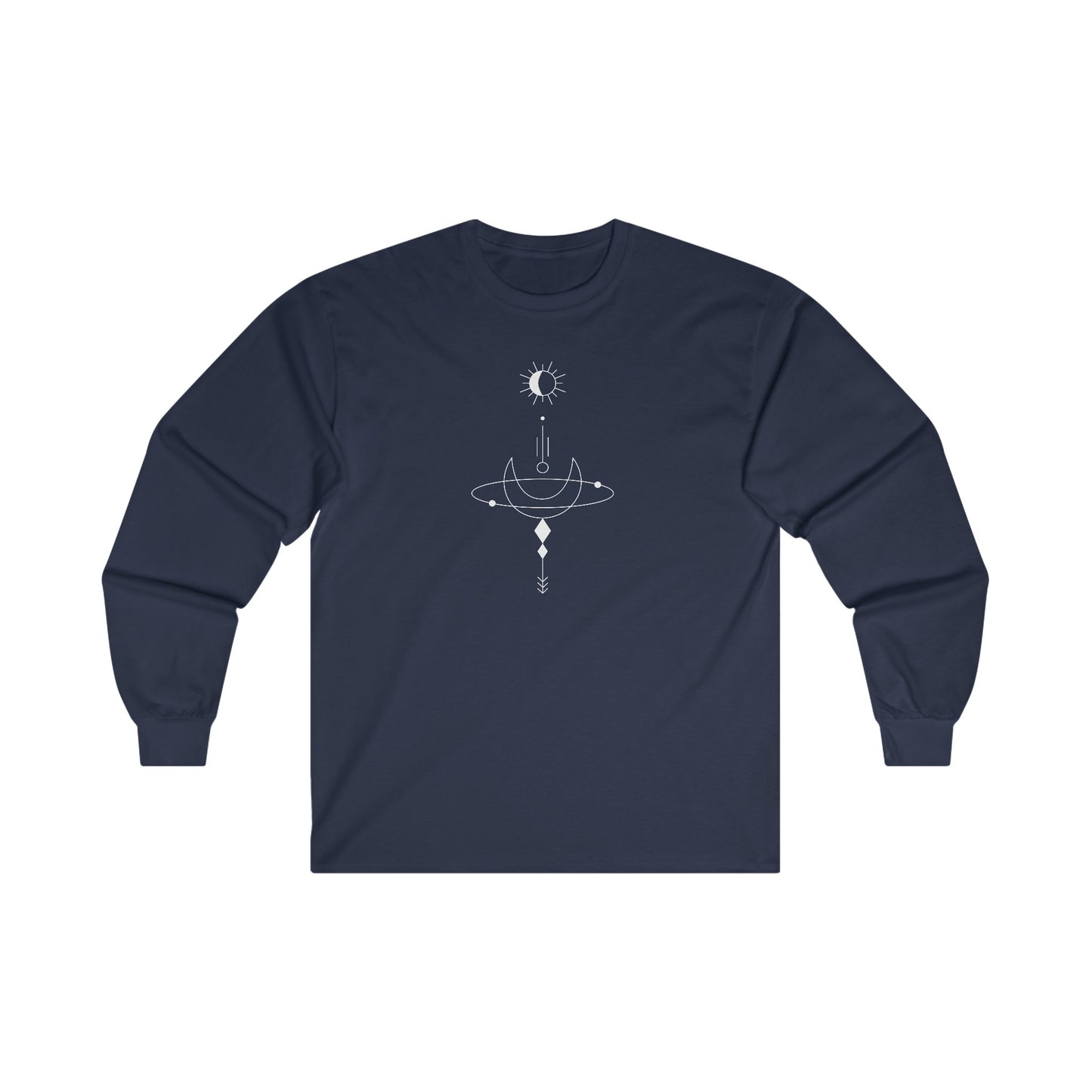 Linear Sun and Moon Long Sleeve Tee