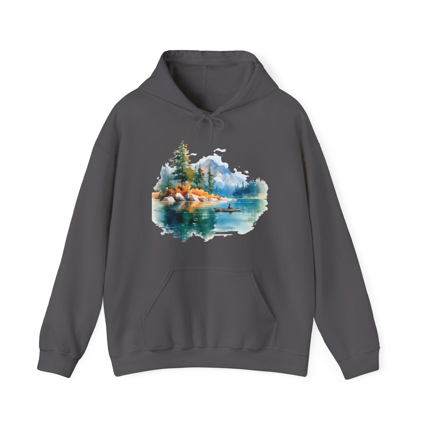 Watercolor Lake Hooded Sweatshirt