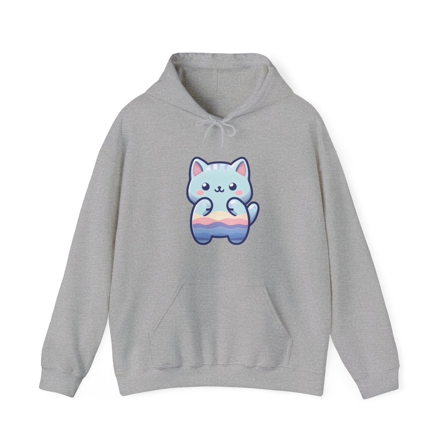 Blue Cat Hooded Sweatshirt