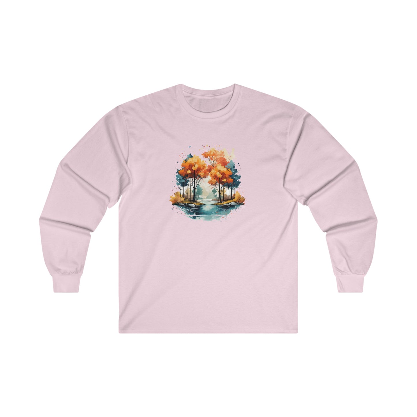 Autumn River Landscape Long Sleeve Tee