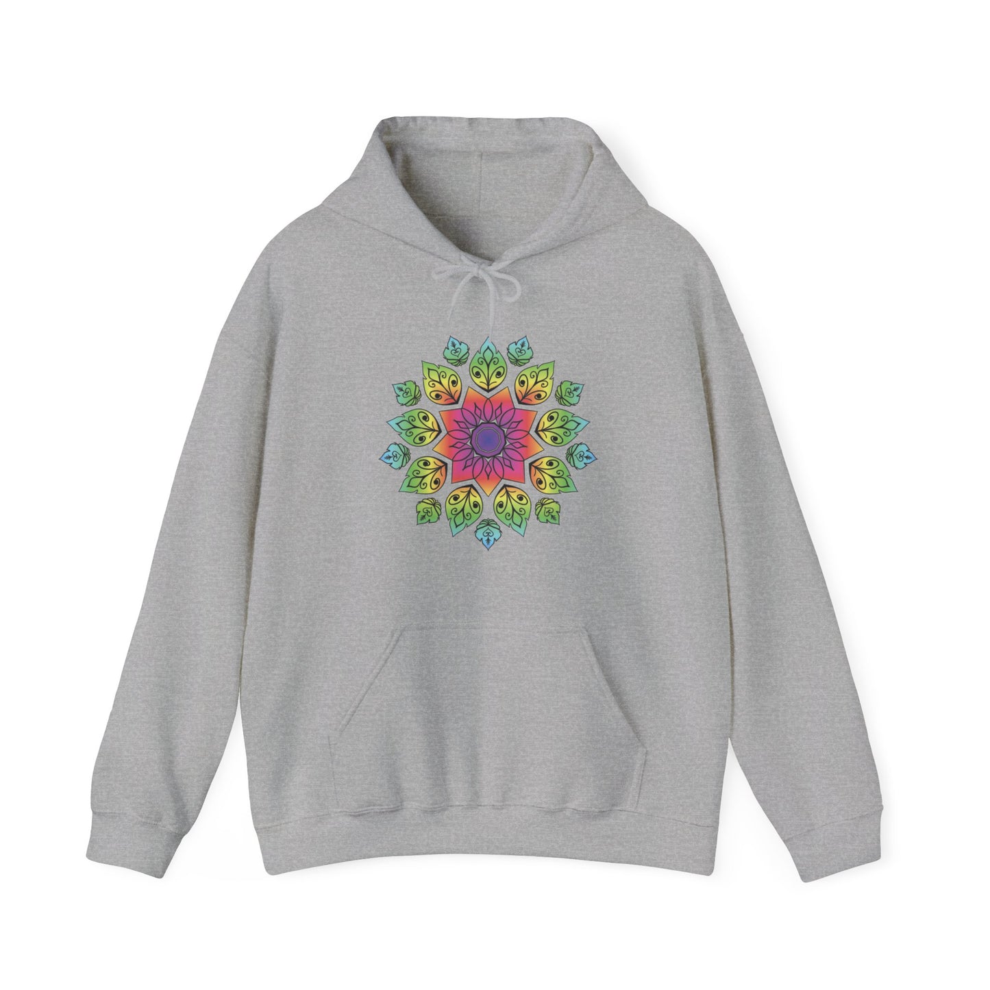 Colorful Mandala Hooded Sweatshirt (004)