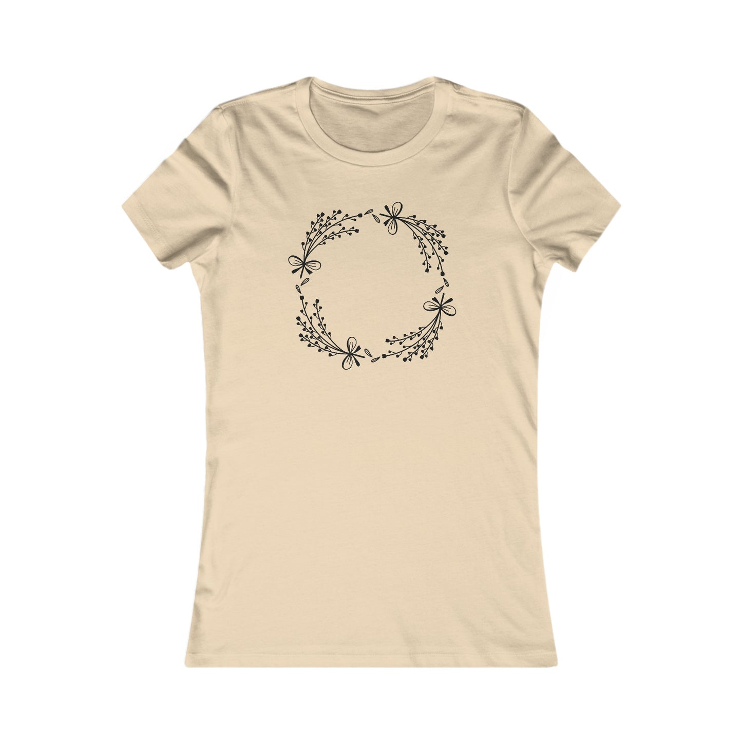 Mini Flowers Circle Fitted Tee