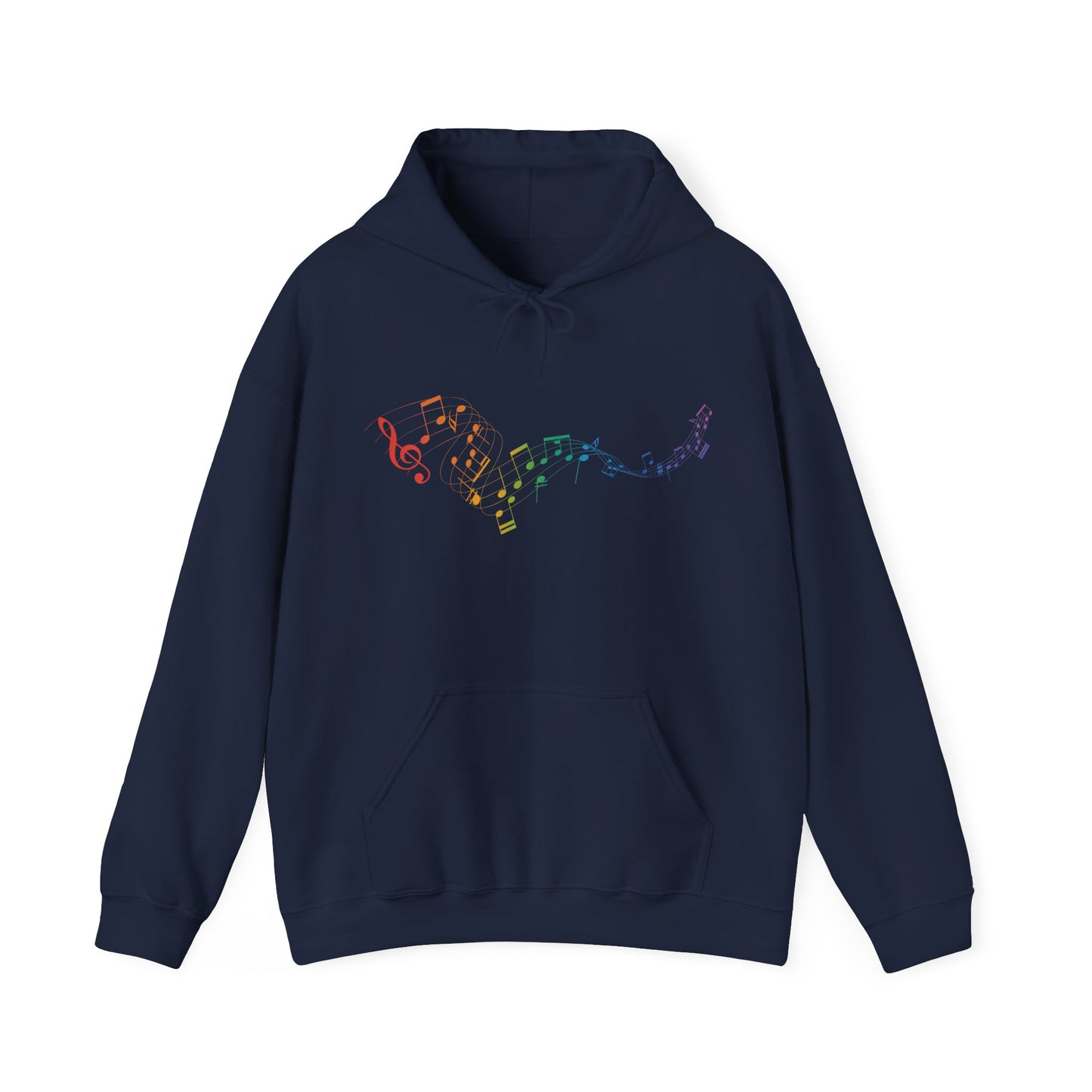 Colorful Music Notes Hooded Sweatshirt