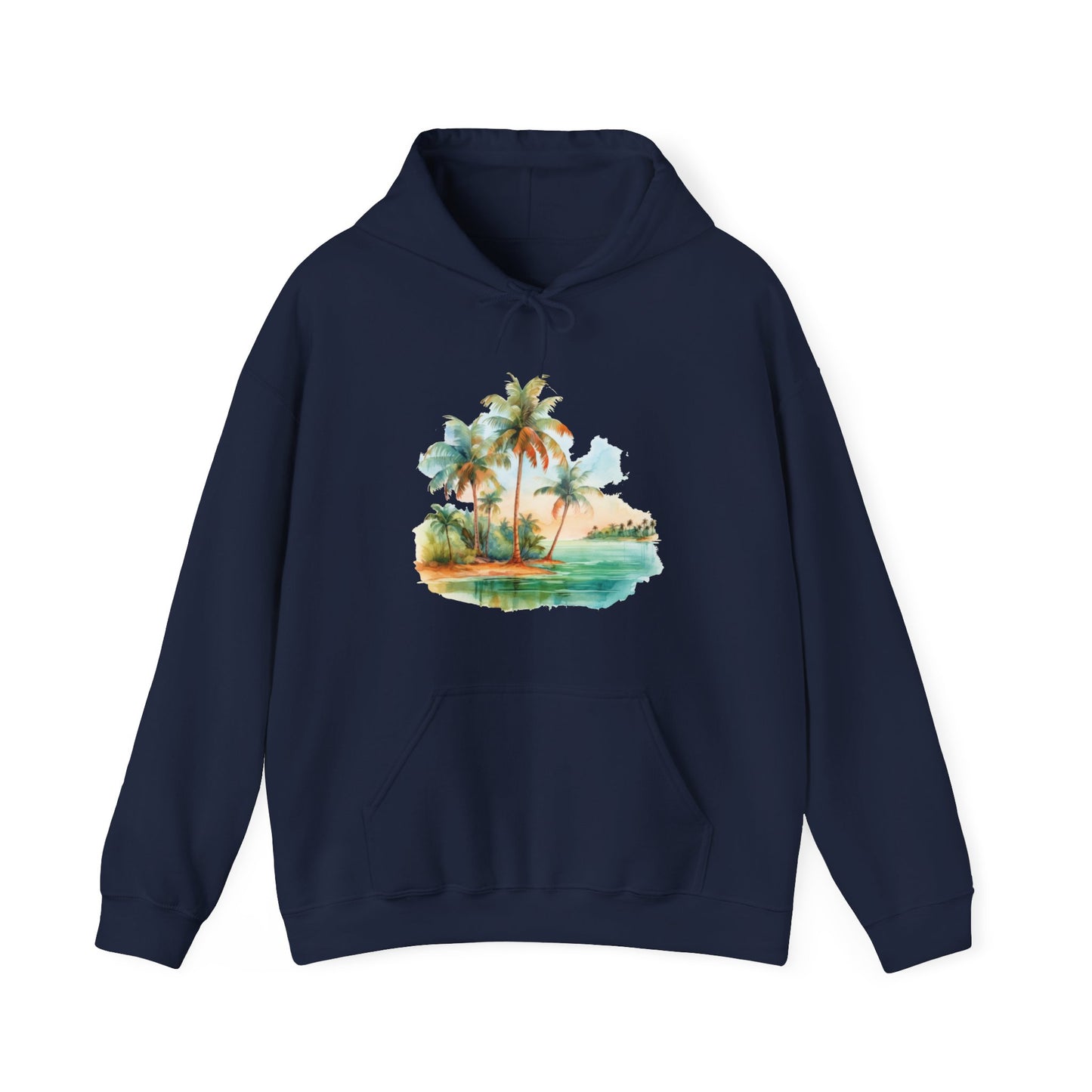 Watercolor Beach Hooded Sweatshirt