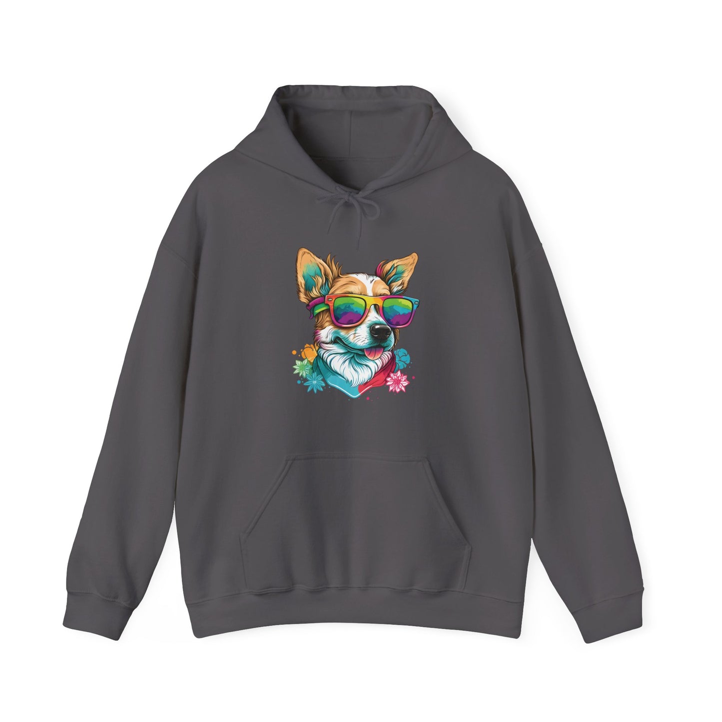 Dog with Sunglasses Hooded Sweatshirt 002