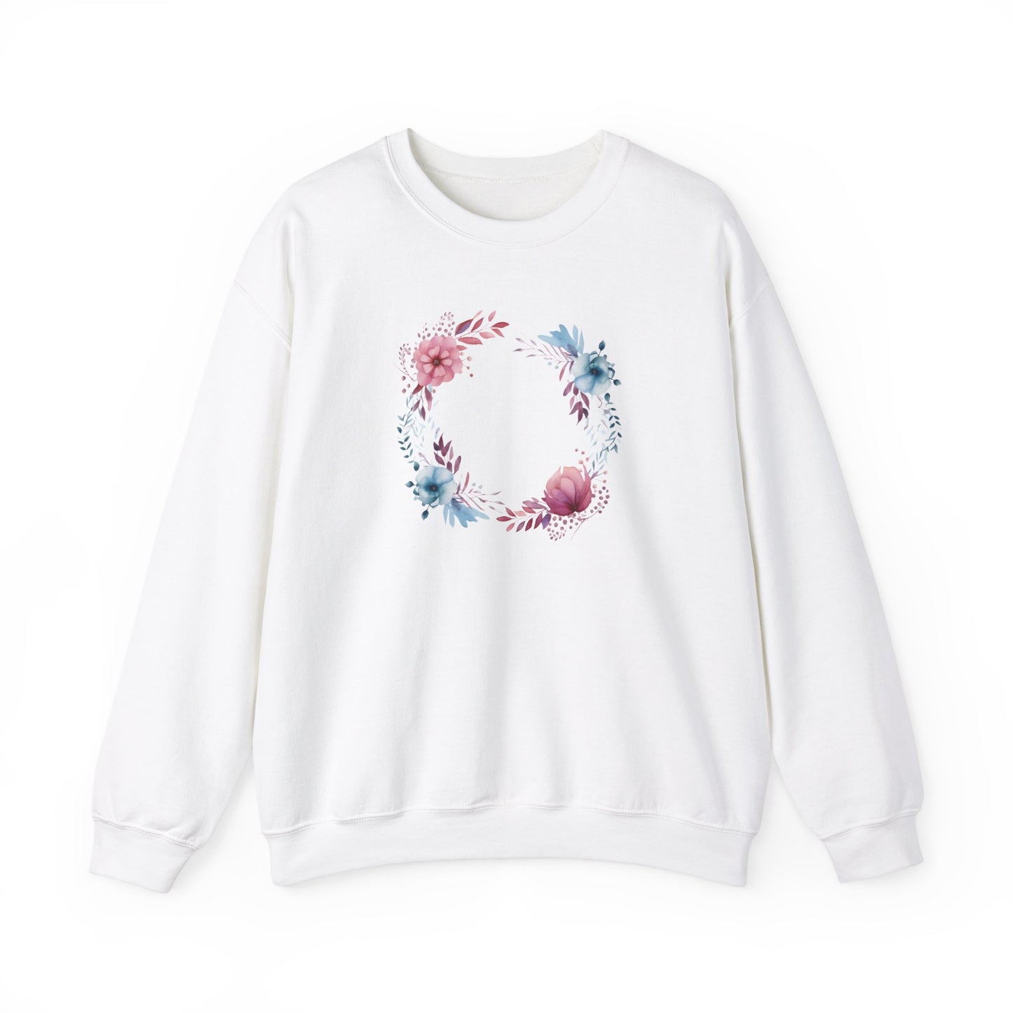 Watercolor Flowers Circle Sweatshirt