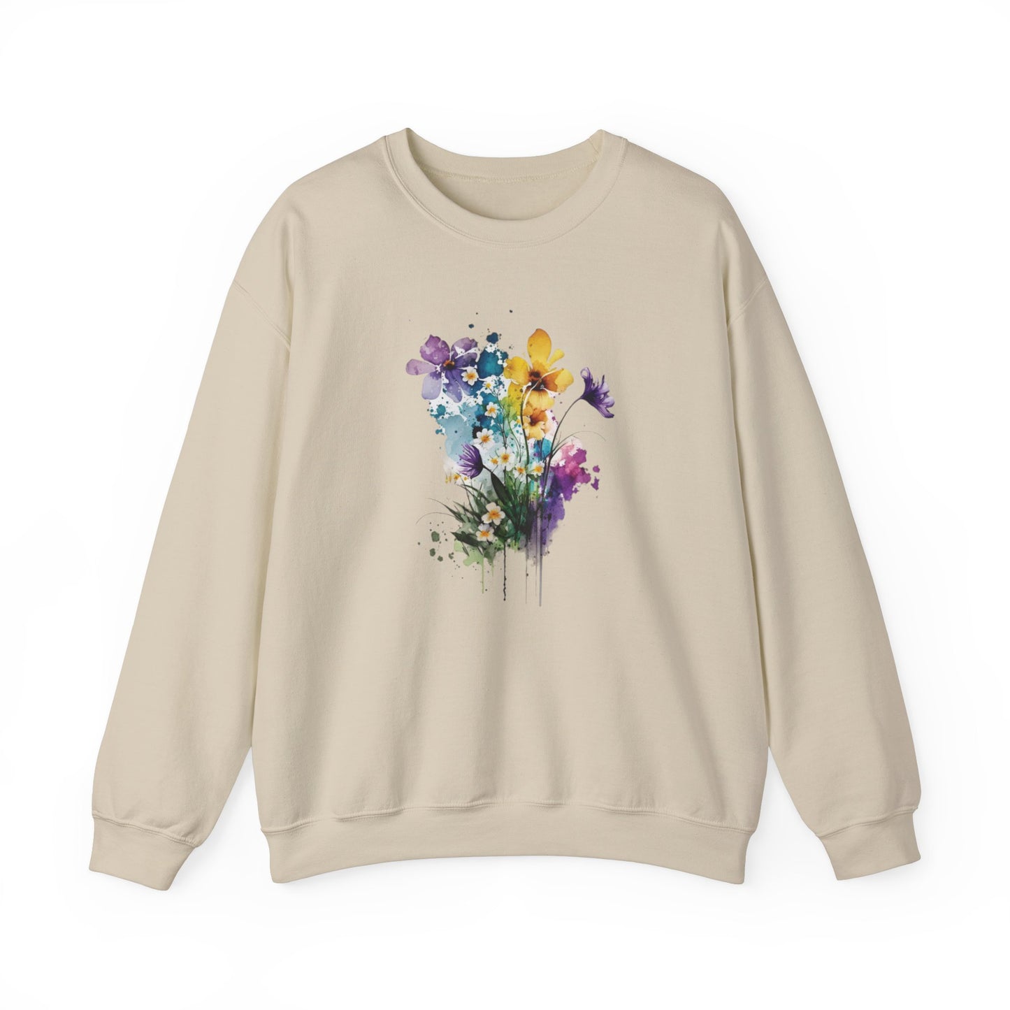Watercolor Spring Flowers Sweatshirt