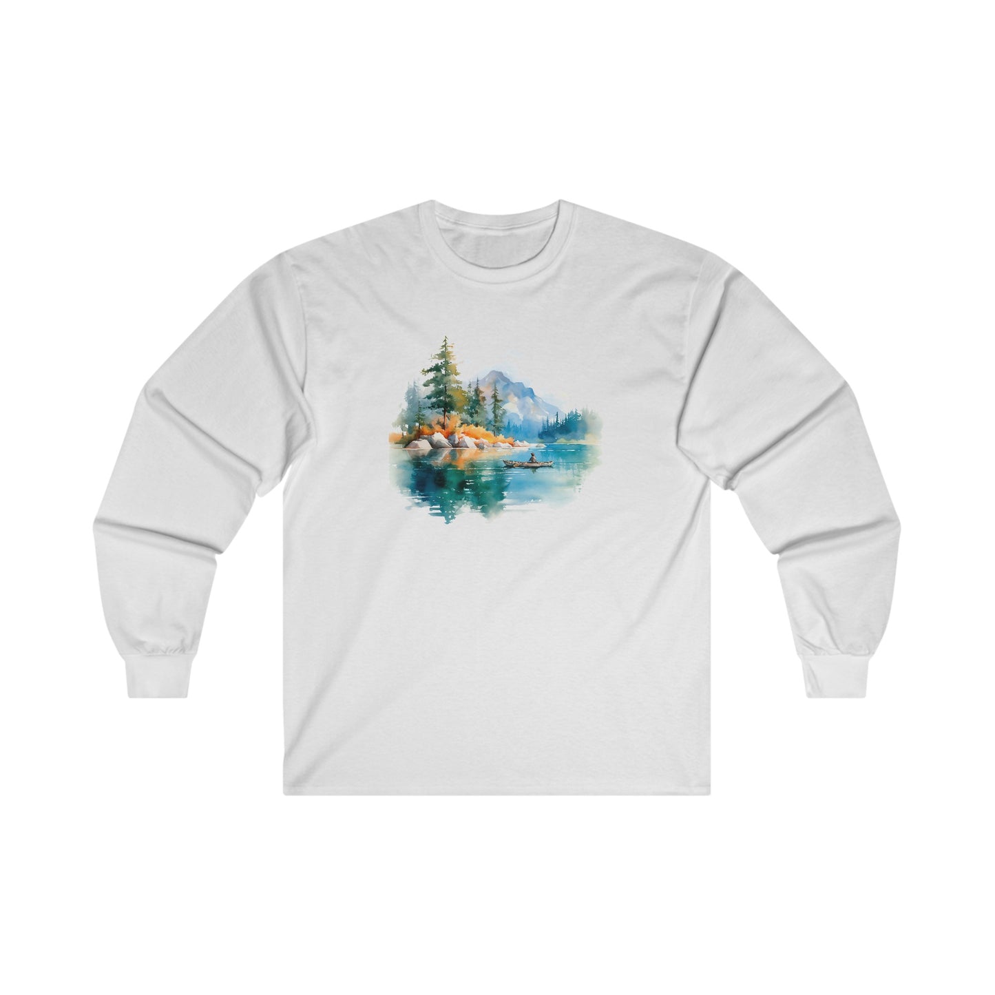 Watercolor Lake Long Sleeve Tee