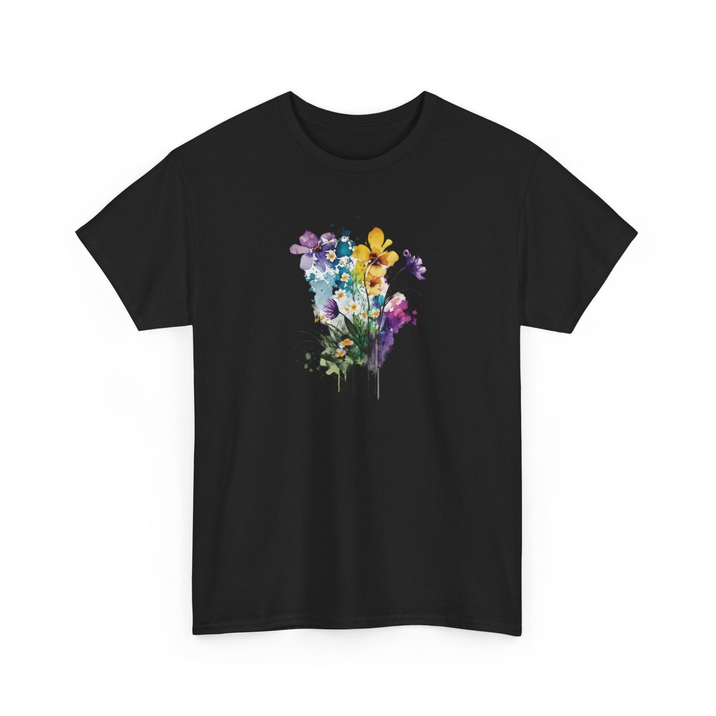 Watercolor Spring Flowers Short Sleeve Tee