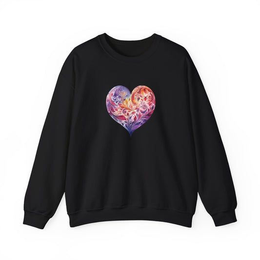 Watercolor Heart Sweatshirt 003