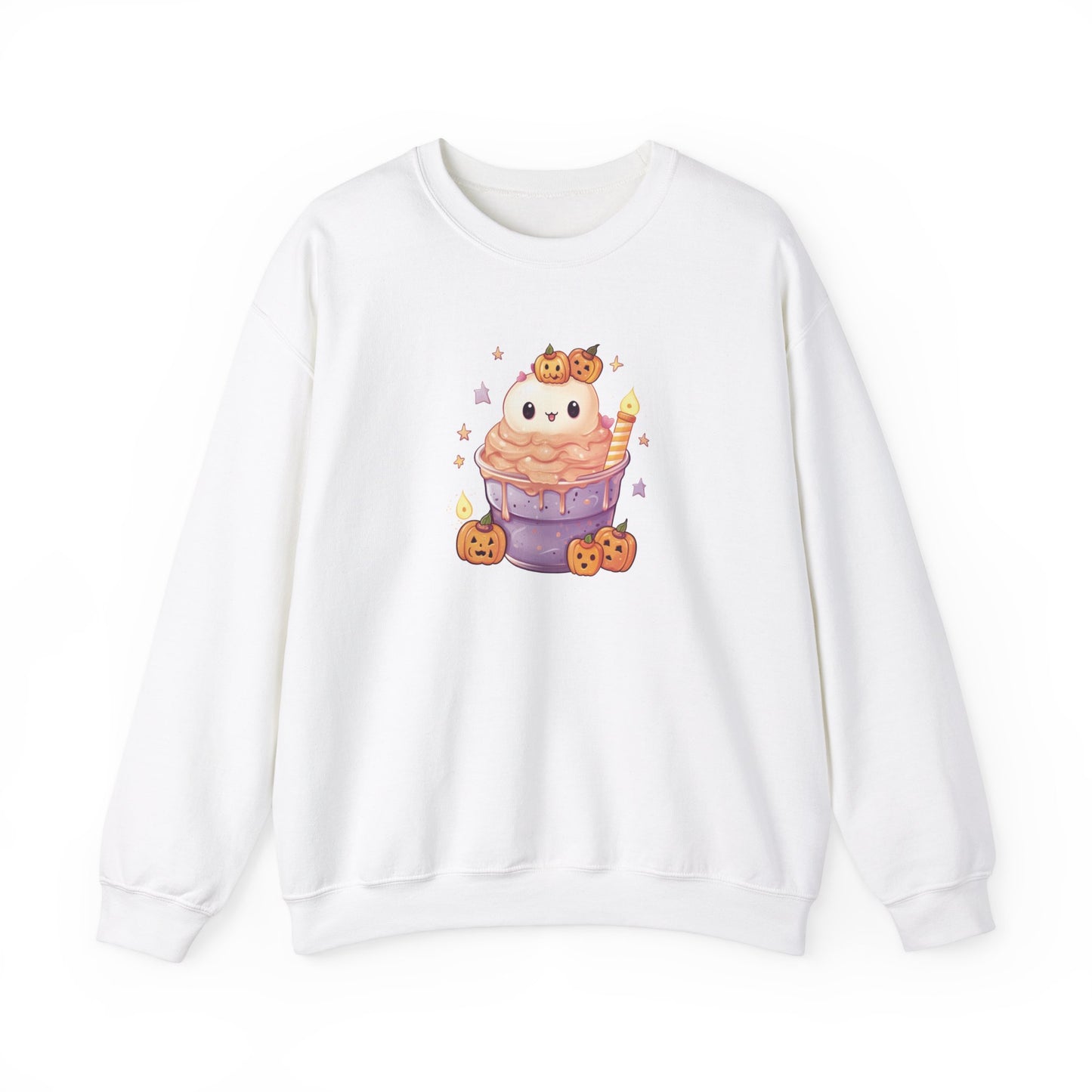 Cute Cat and Pumpkins Dessert Sweatshirt