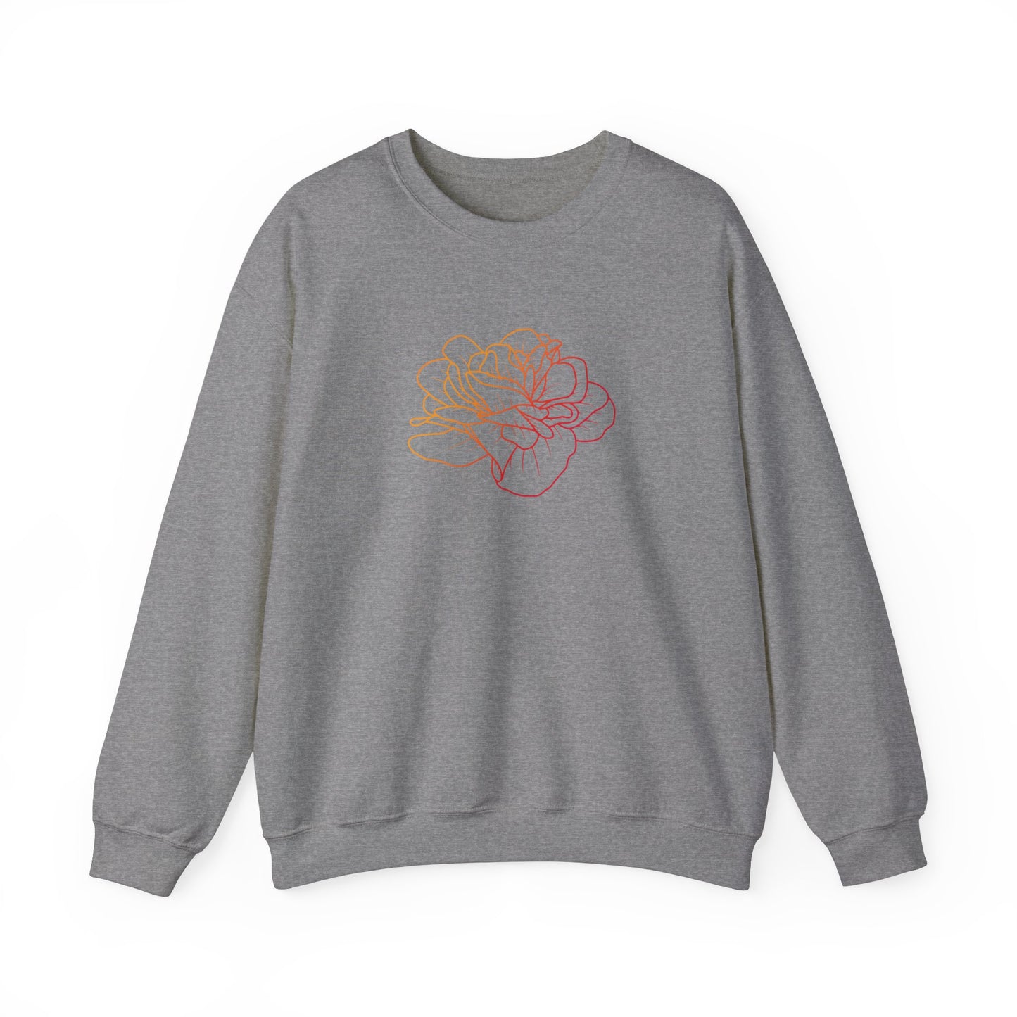 Colorful Rose Outline Sweatshirt