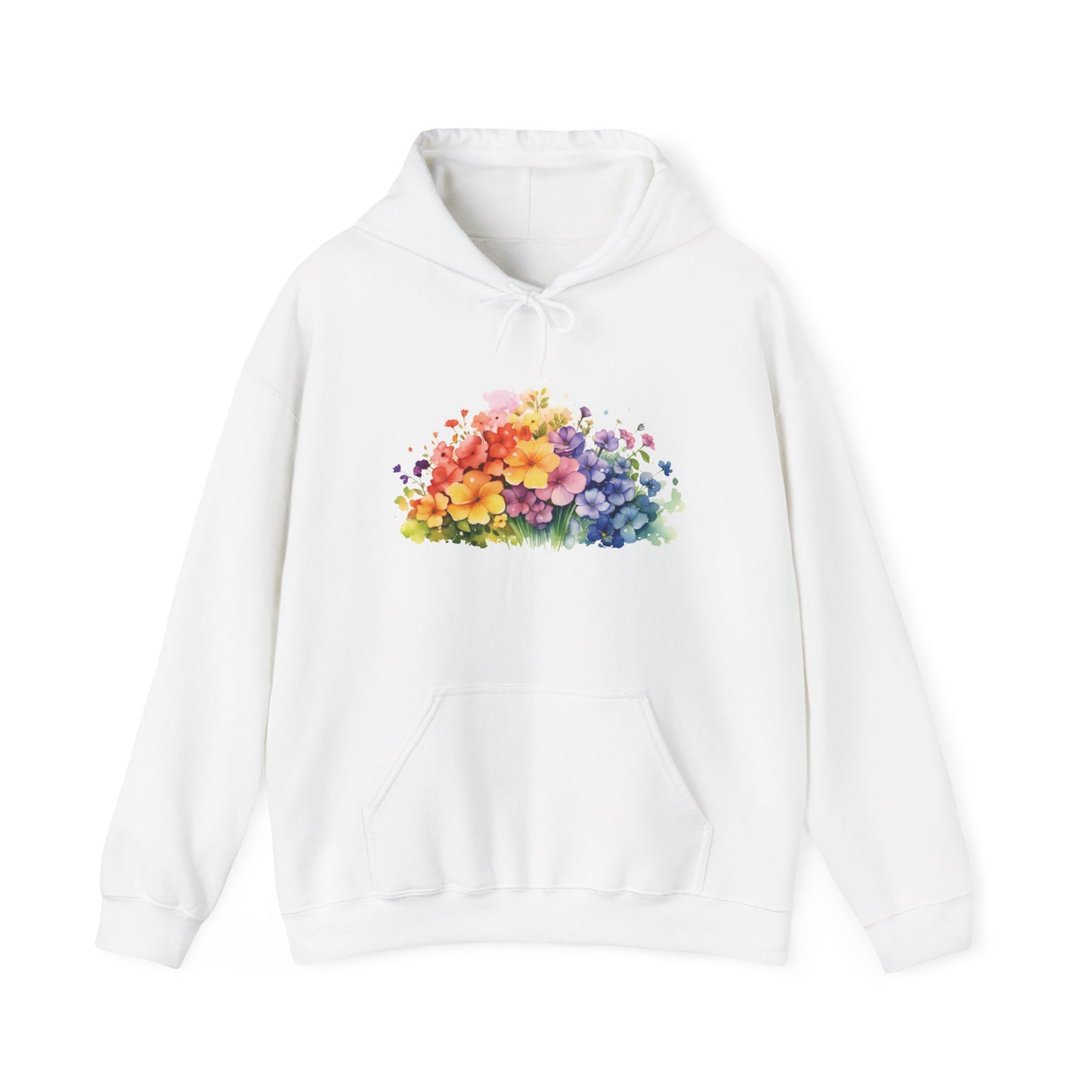 Colorful Flowers Hooded Sweatshirt