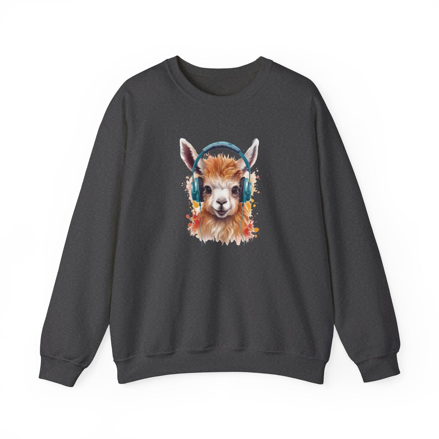 Llama with Headphones Sweatshirt