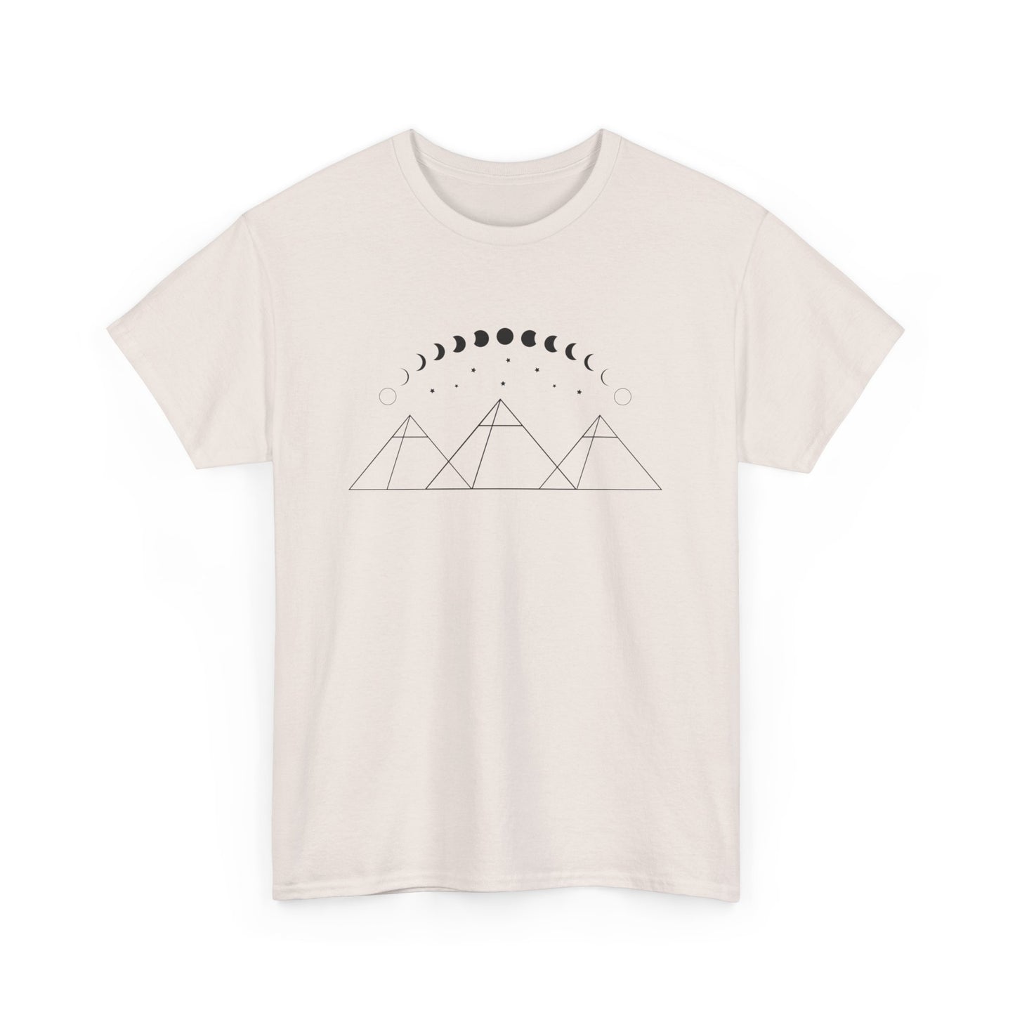 Pyramids and Moon Phases Short Sleeve Tee