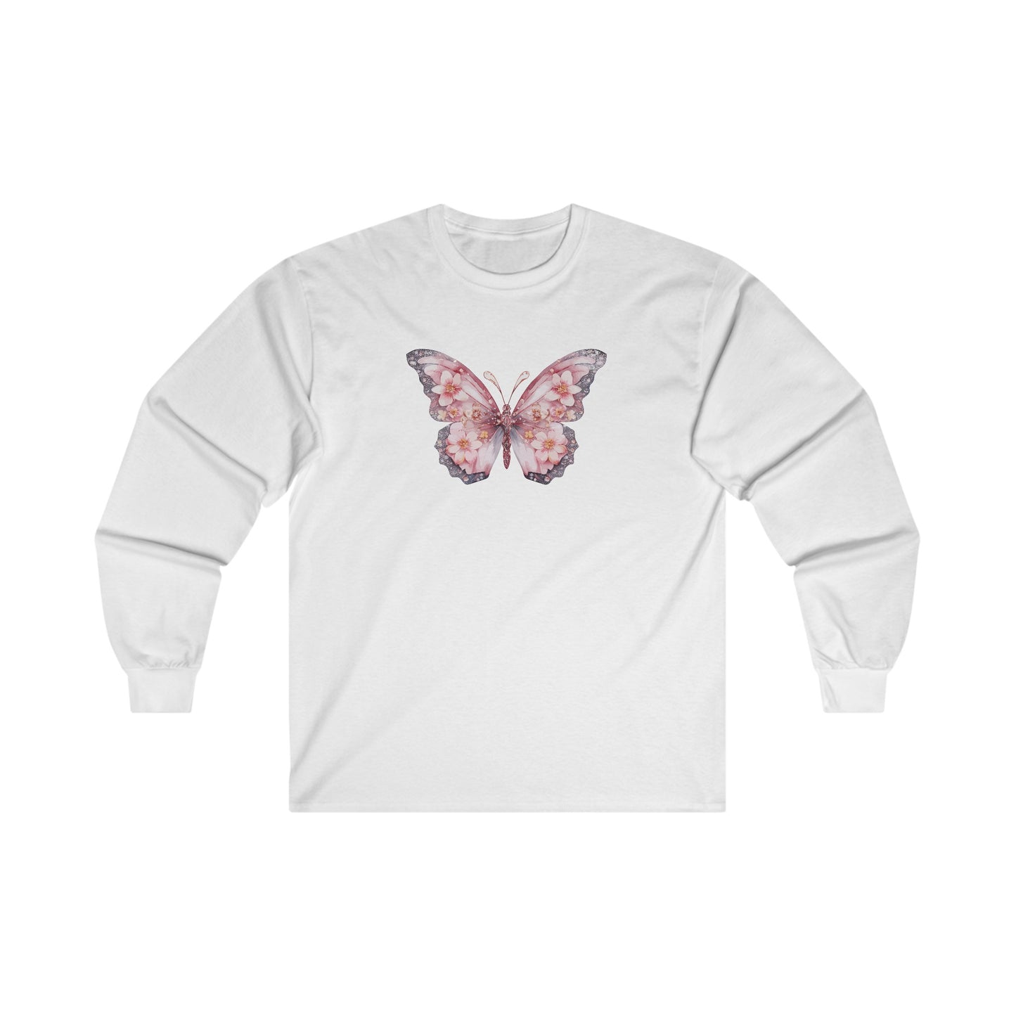 Floral Butterfly Long Sleeve Tee