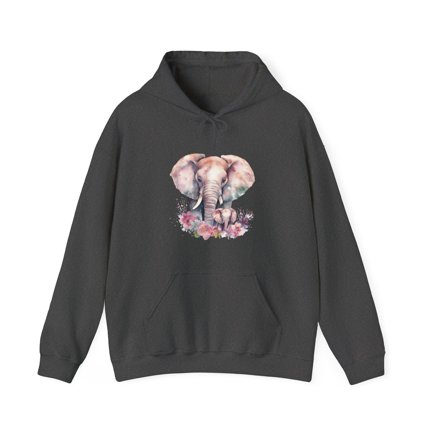 Watercolor Elephants Hooded Sweatshirt
