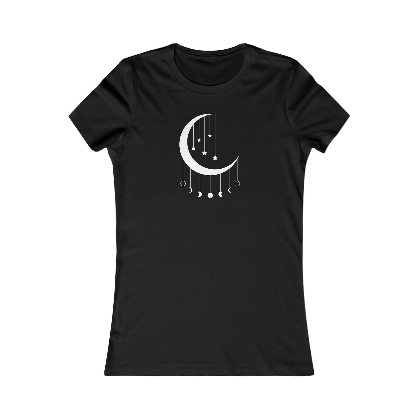 Hanging Moon Phases Fitted Tee