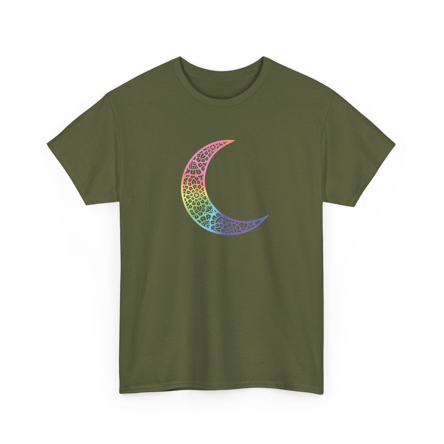 Colorful Mandala Moon Short Sleeve Tee