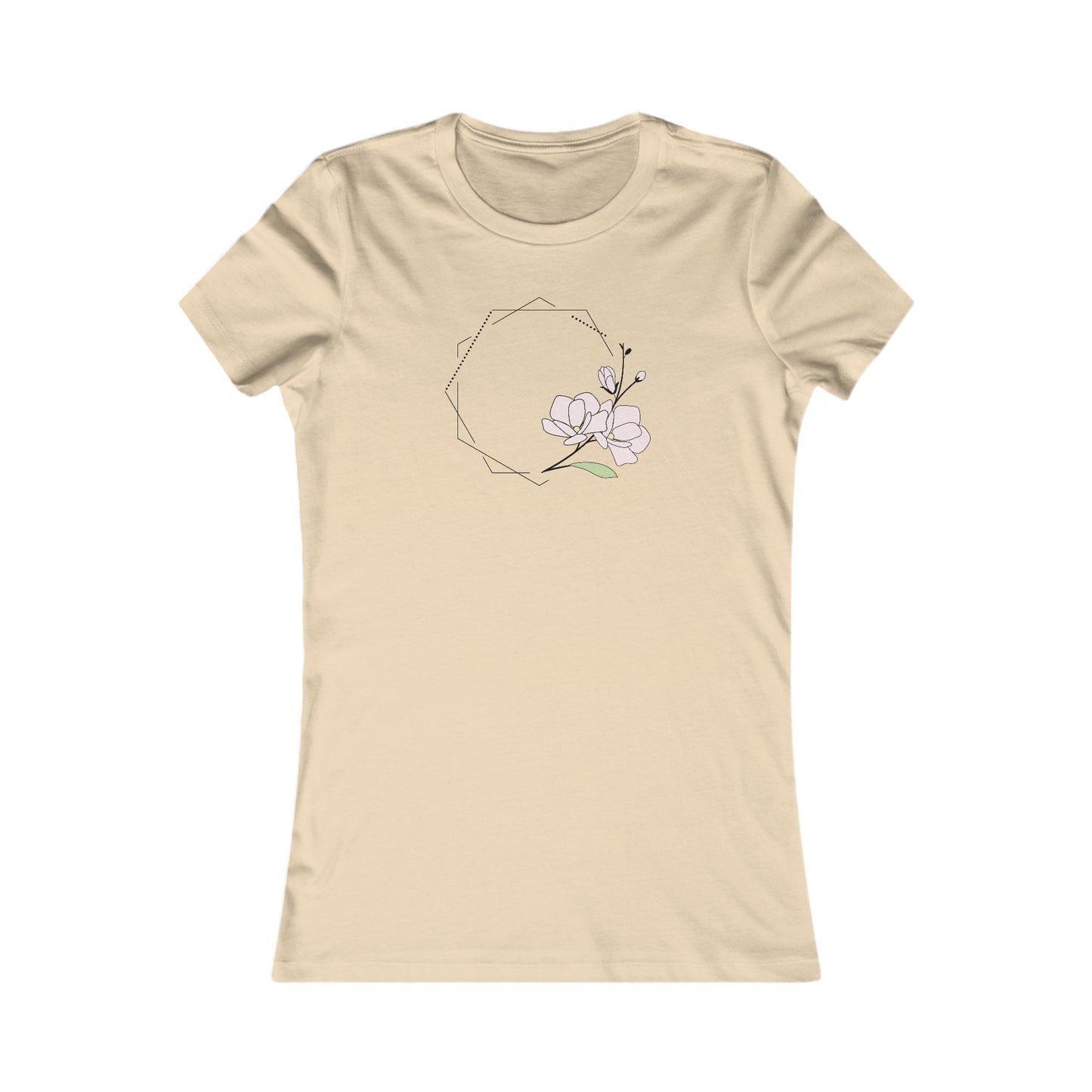 Pink Flower Fitted Tee