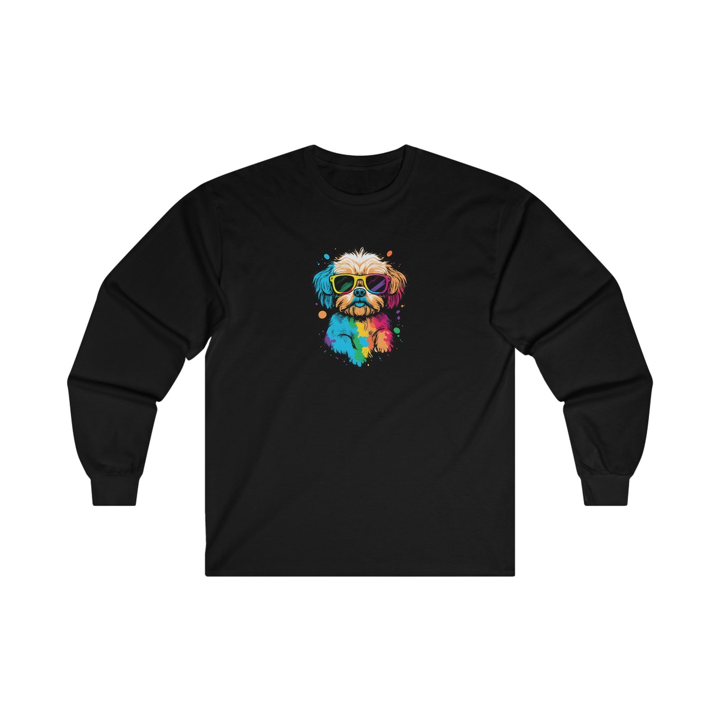 Dog with Sunglasses Long Sleeve Tee 003