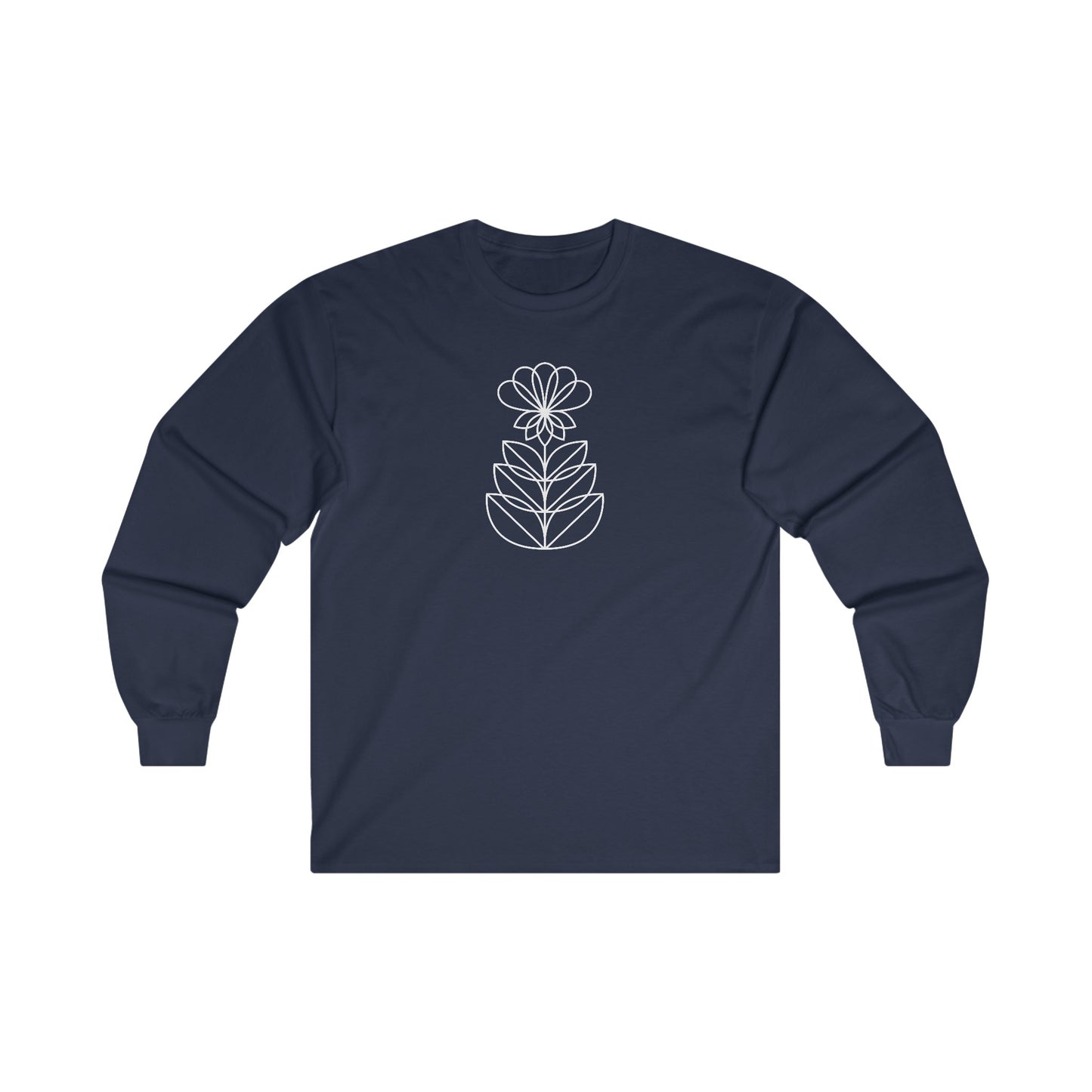 Abstract Flower Long Sleeve Tee