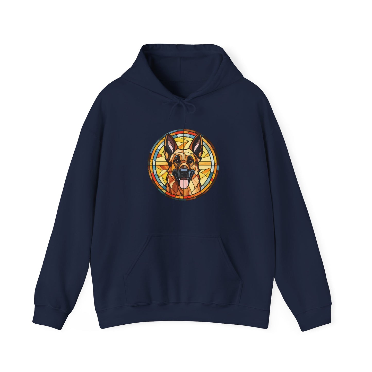 Stained Glass German Shepherd Hooded Sweatshirt