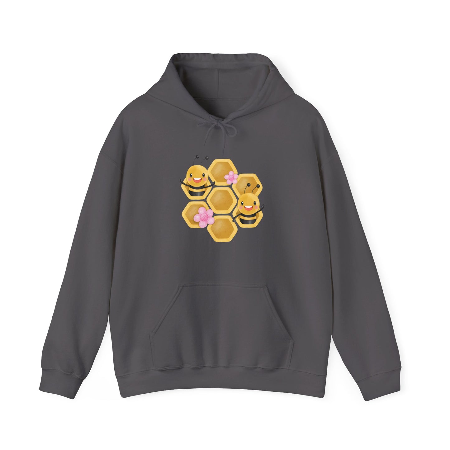 Cute Bee Honeycomb Hooded Sweatshirt