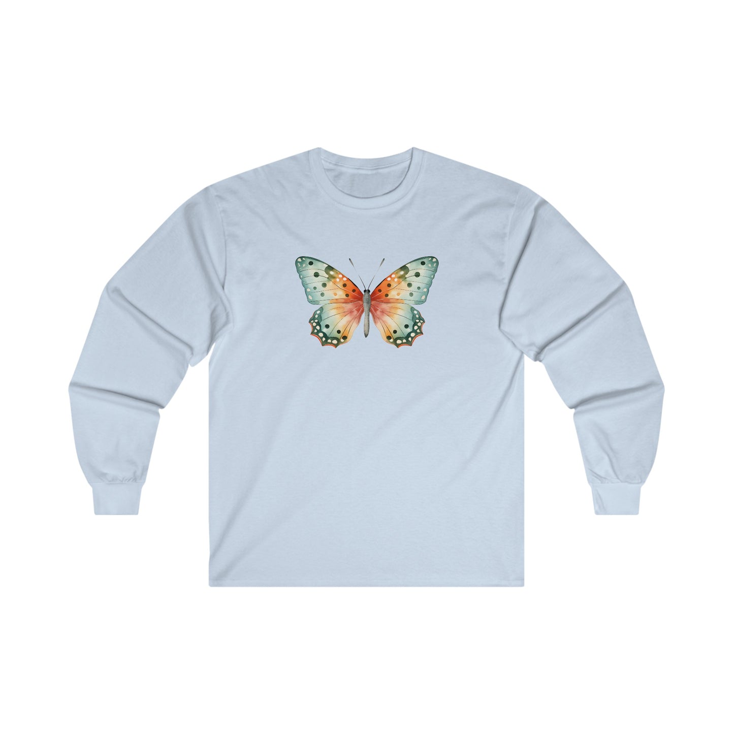 Watercolor Butterfly Long Sleeve Tee