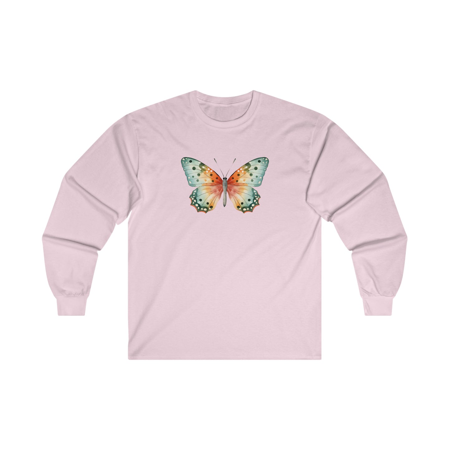 Watercolor Butterfly Long Sleeve Tee