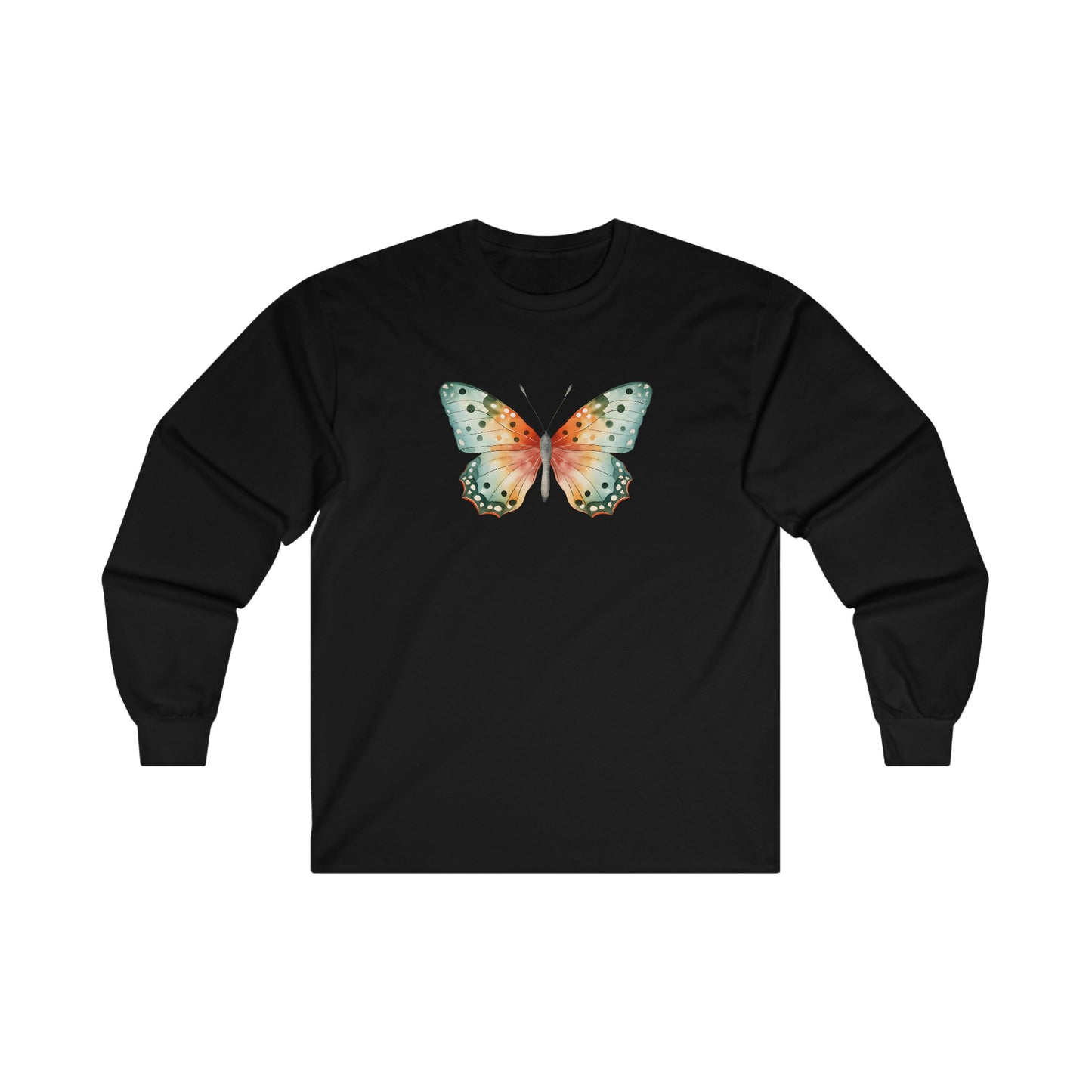 Watercolor Butterfly Long Sleeve Tee
