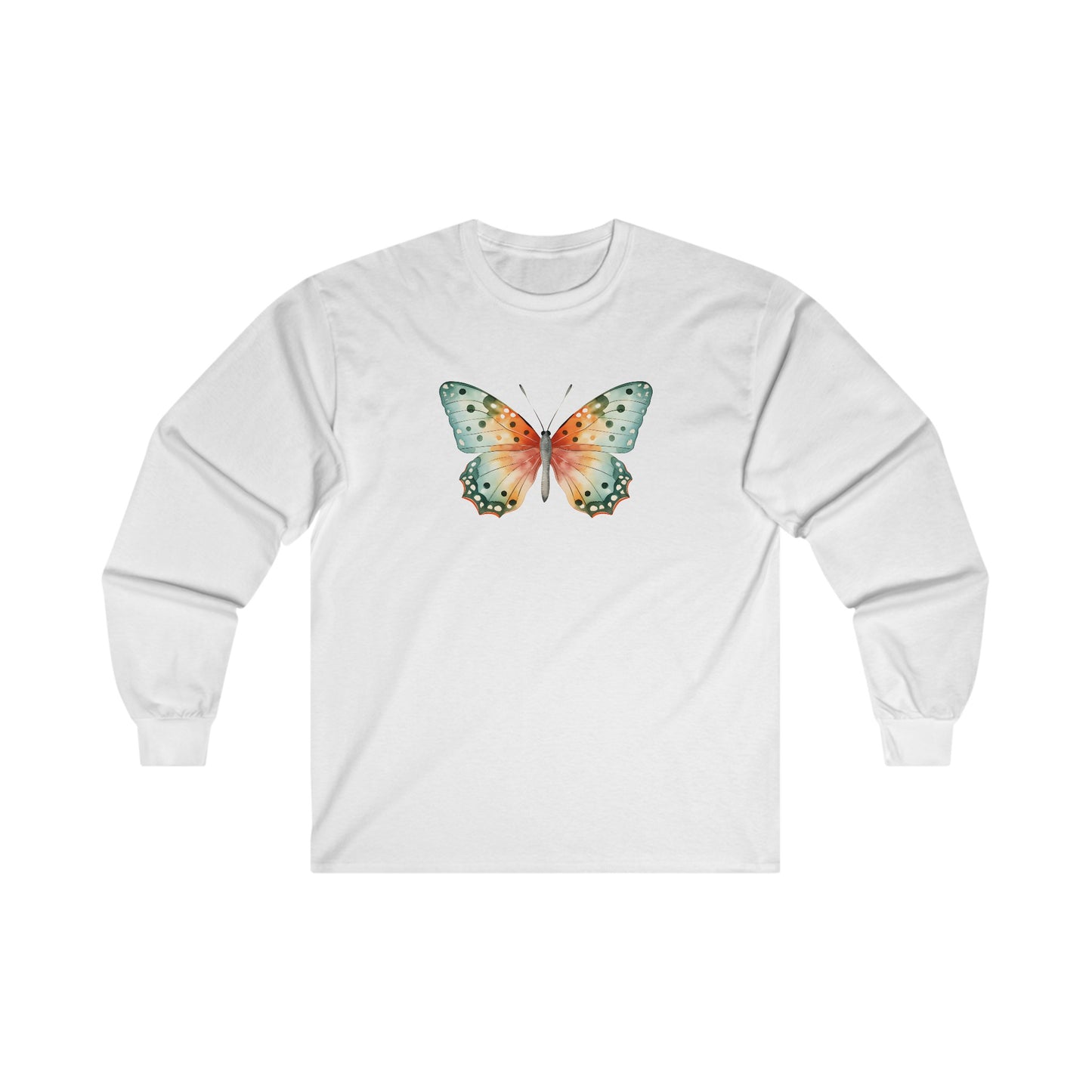 Watercolor Butterfly Long Sleeve Tee
