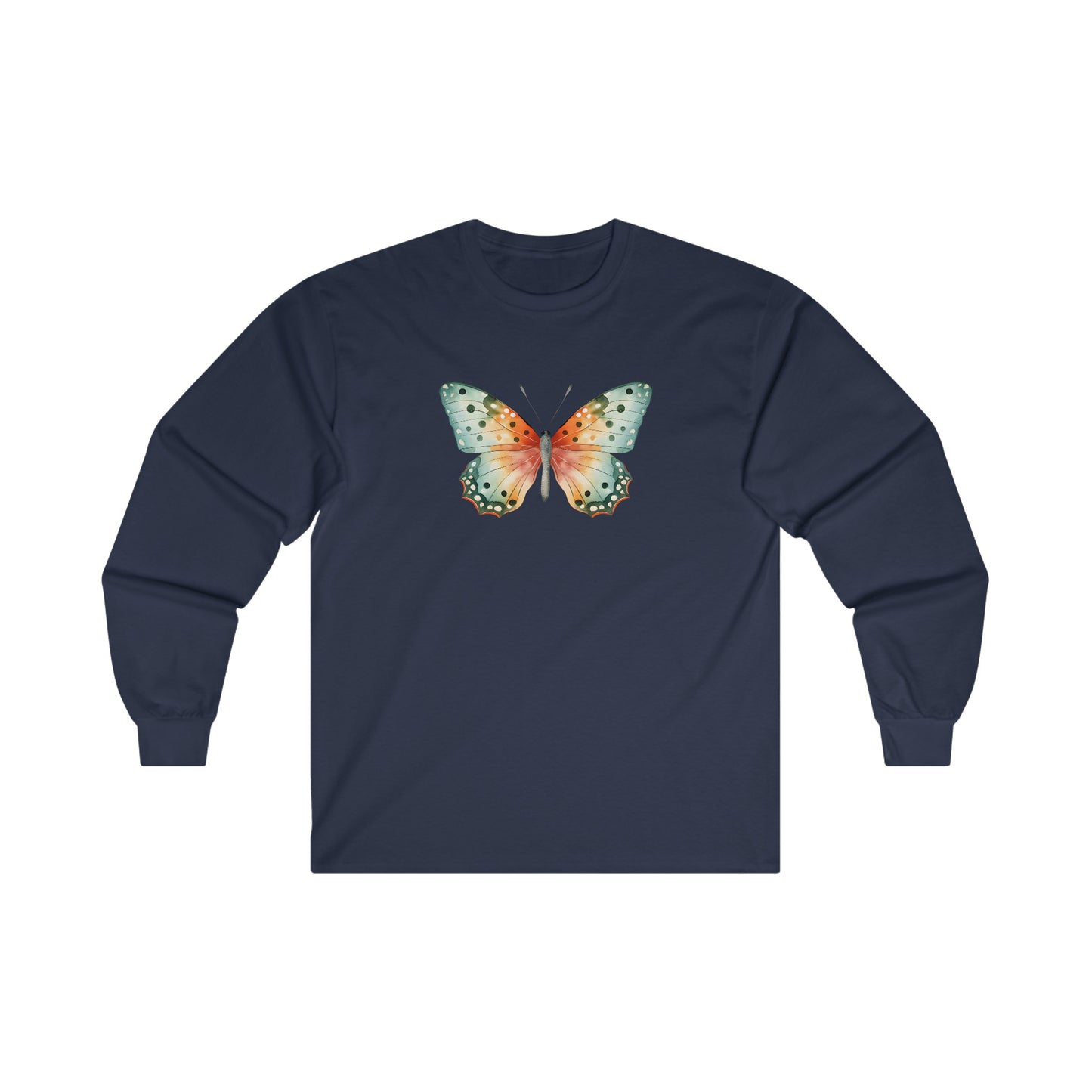 Watercolor Butterfly Long Sleeve Tee