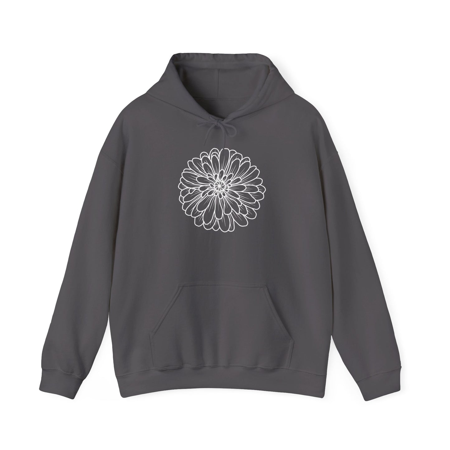 Flower Outline Hooded Sweatshirt