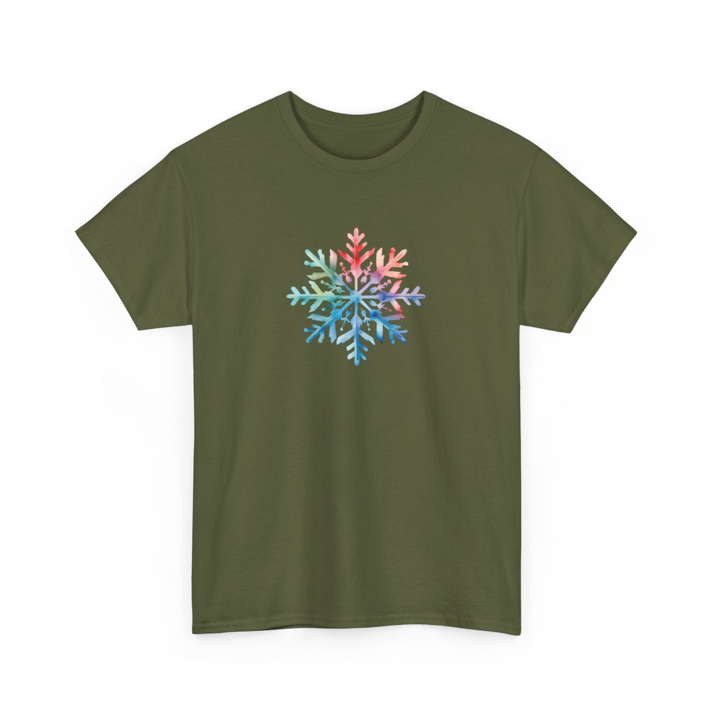 Watercolor Snowflake Short Sleeve Tee
