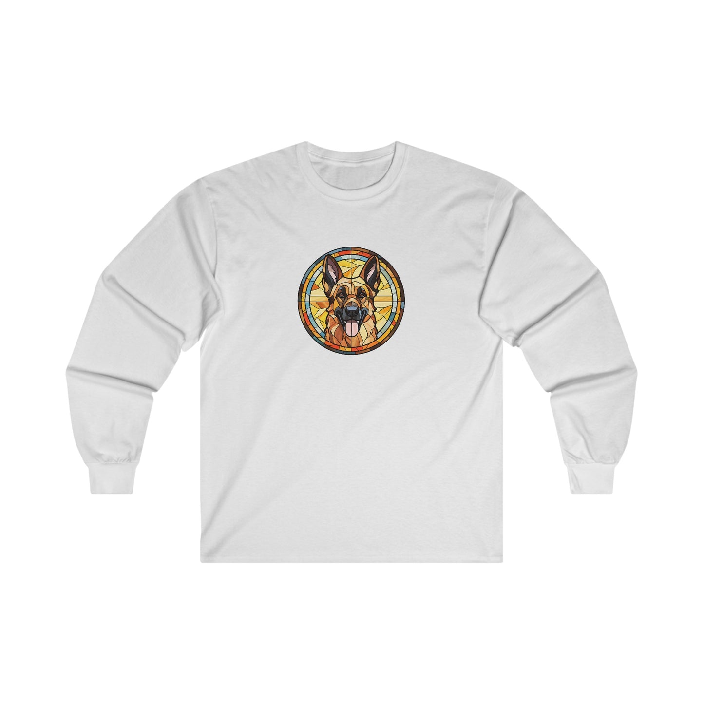 Stained Glass German Shepherd Long Sleeve Tee