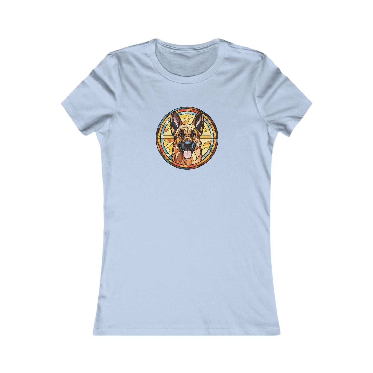 Stained Glass German Shepherd Fitted Tee