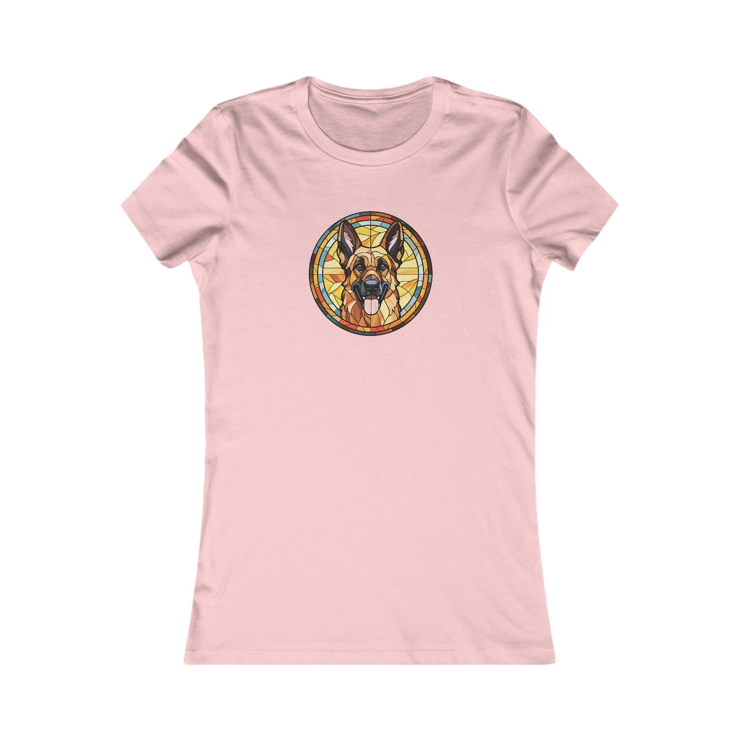 Stained Glass German Shepherd Fitted Tee