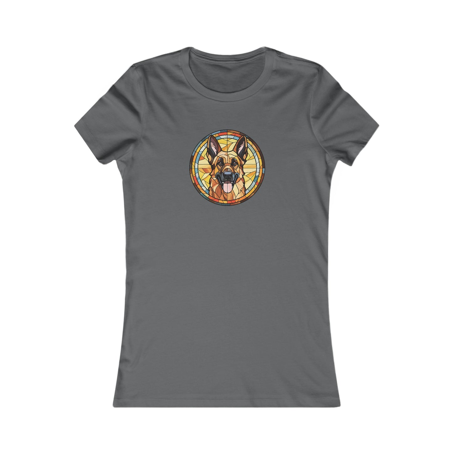 Stained Glass German Shepherd Fitted Tee