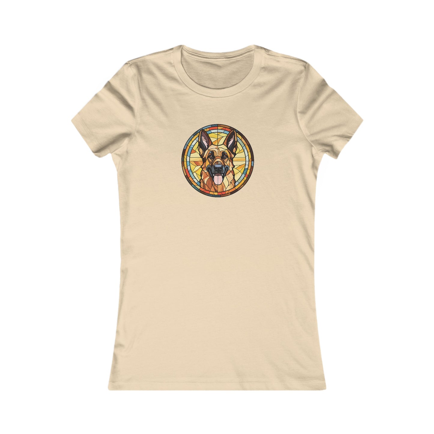 Stained Glass German Shepherd Fitted Tee