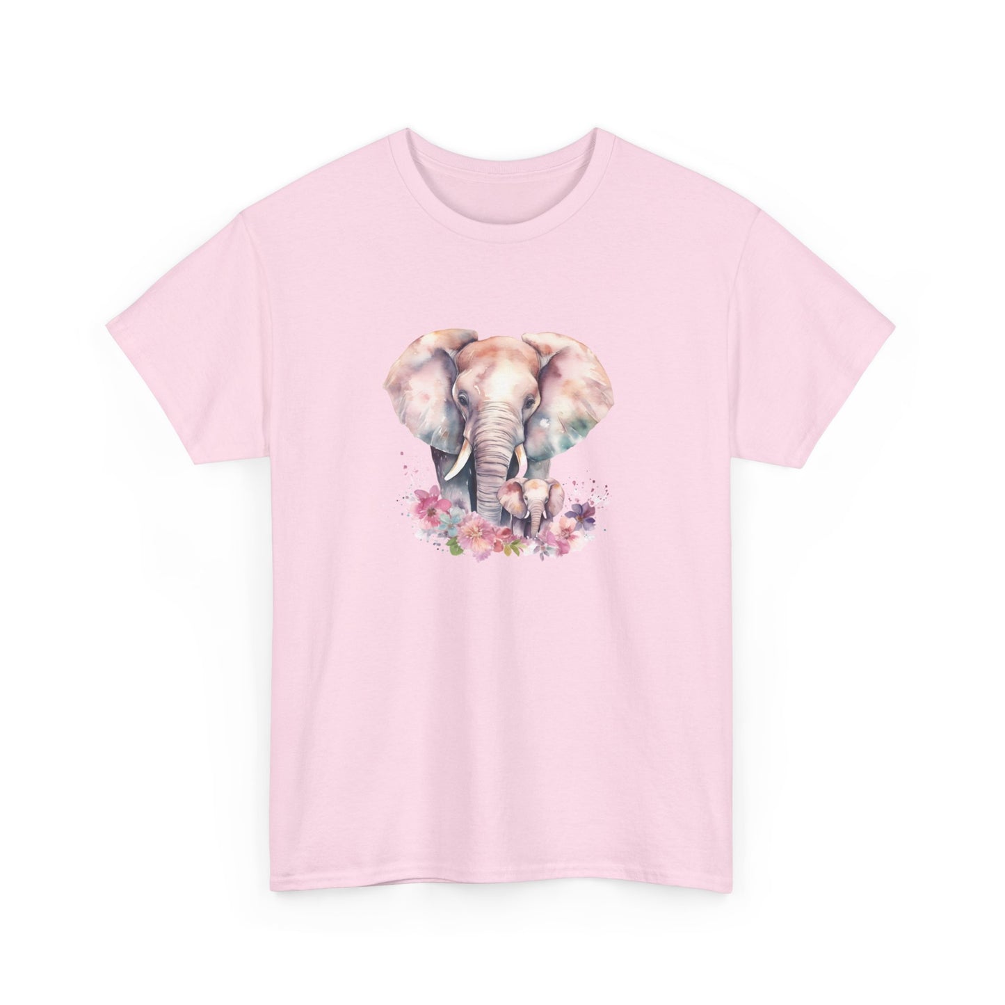 Watercolor Elephants Short Sleeve Tee