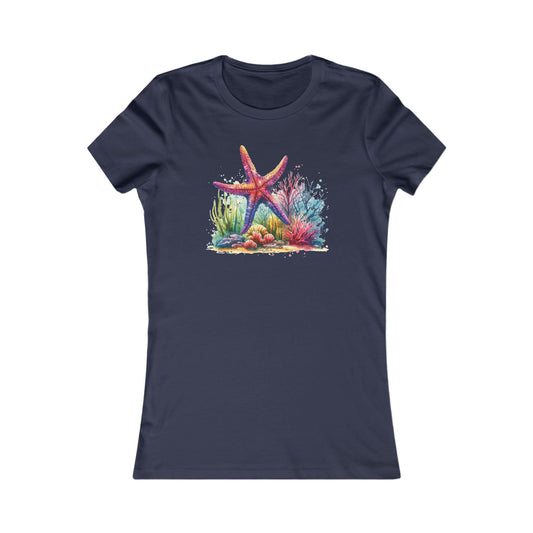 Watercolor Under the Sea Fitted Tee