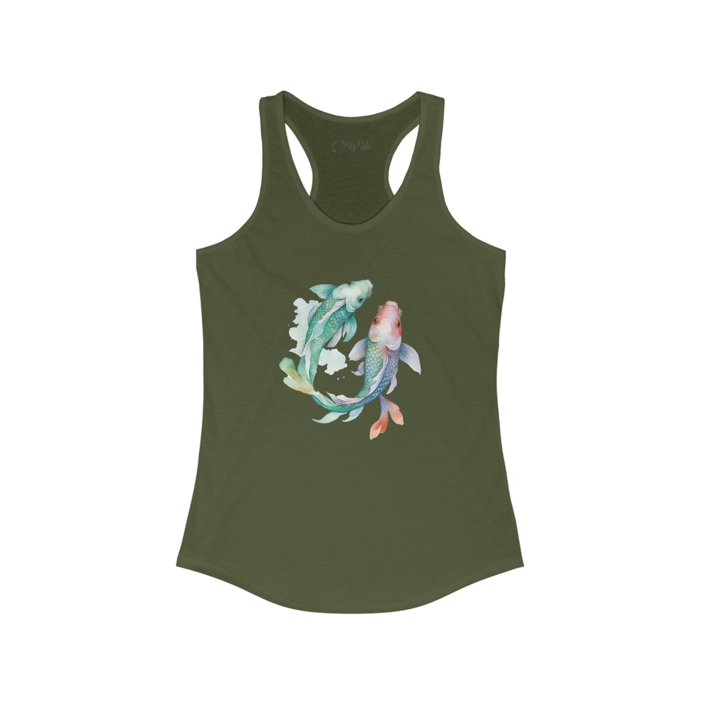 Watercolor Fish Racerback Tank