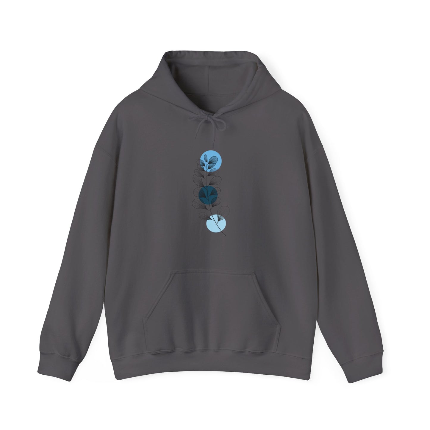 Blue Leaves Hooded Sweatshirt