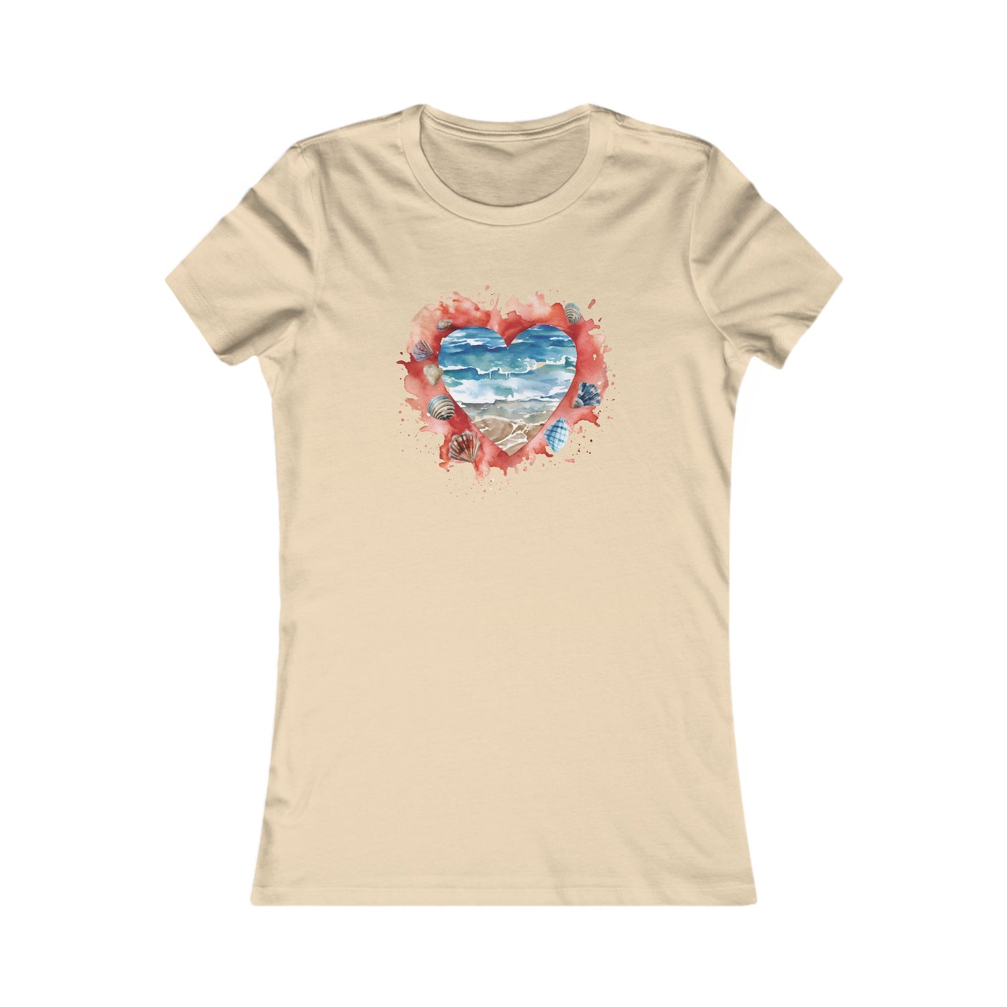 Ocean Heart Fitted Tee