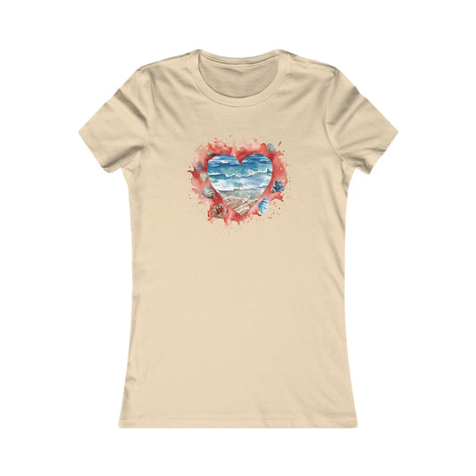 Ocean Heart Fitted Tee