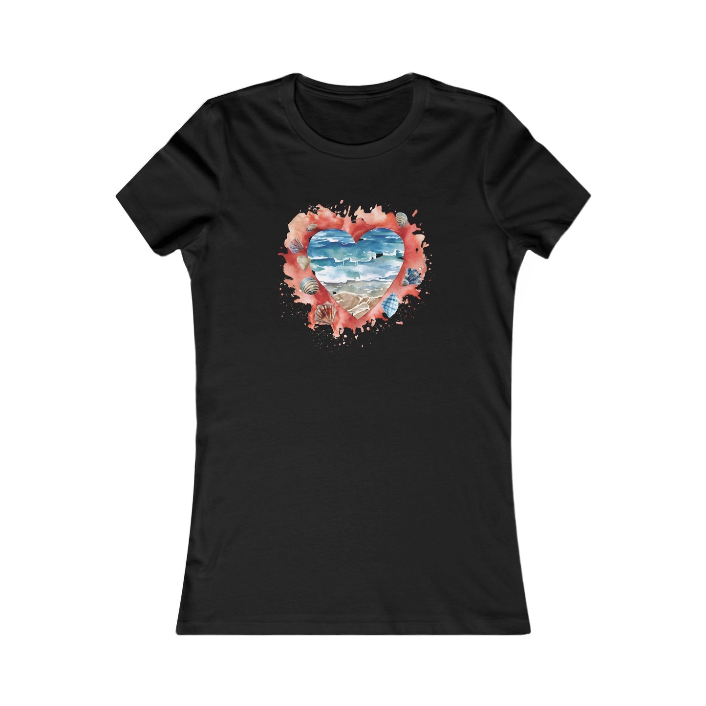 Ocean Heart Fitted Tee