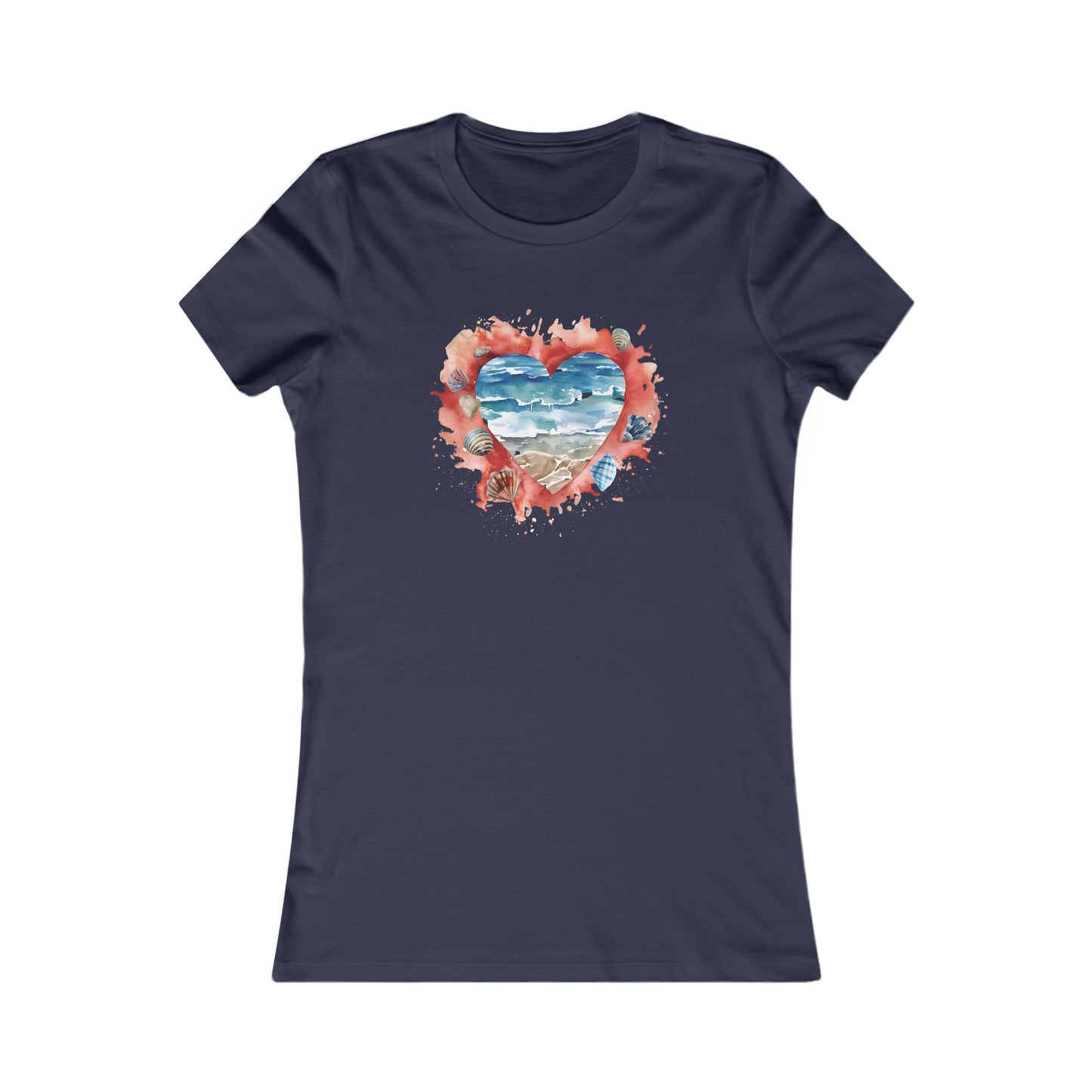 Ocean Heart Fitted Tee